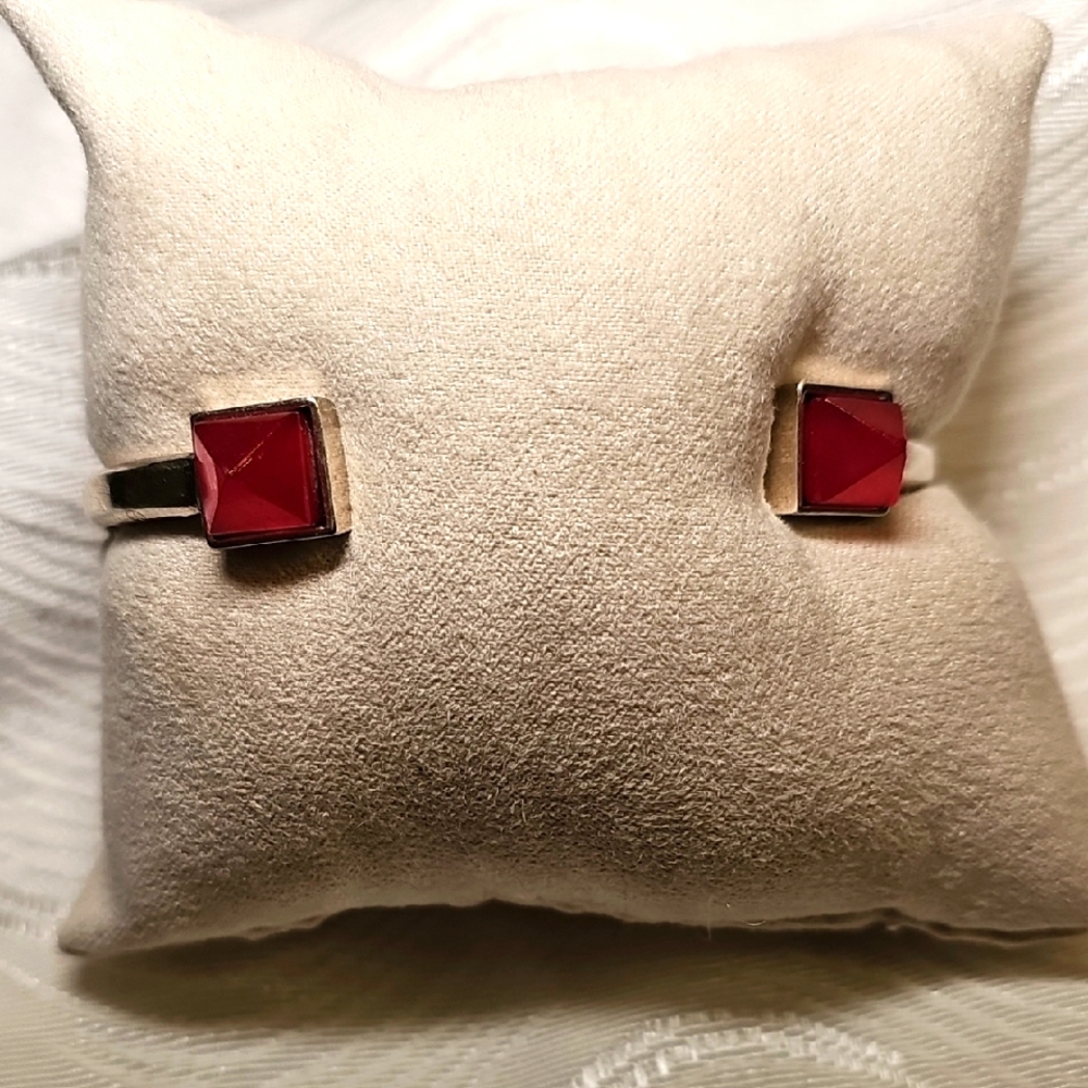Bella Ryann Cuff Bracelet With Red Crystals